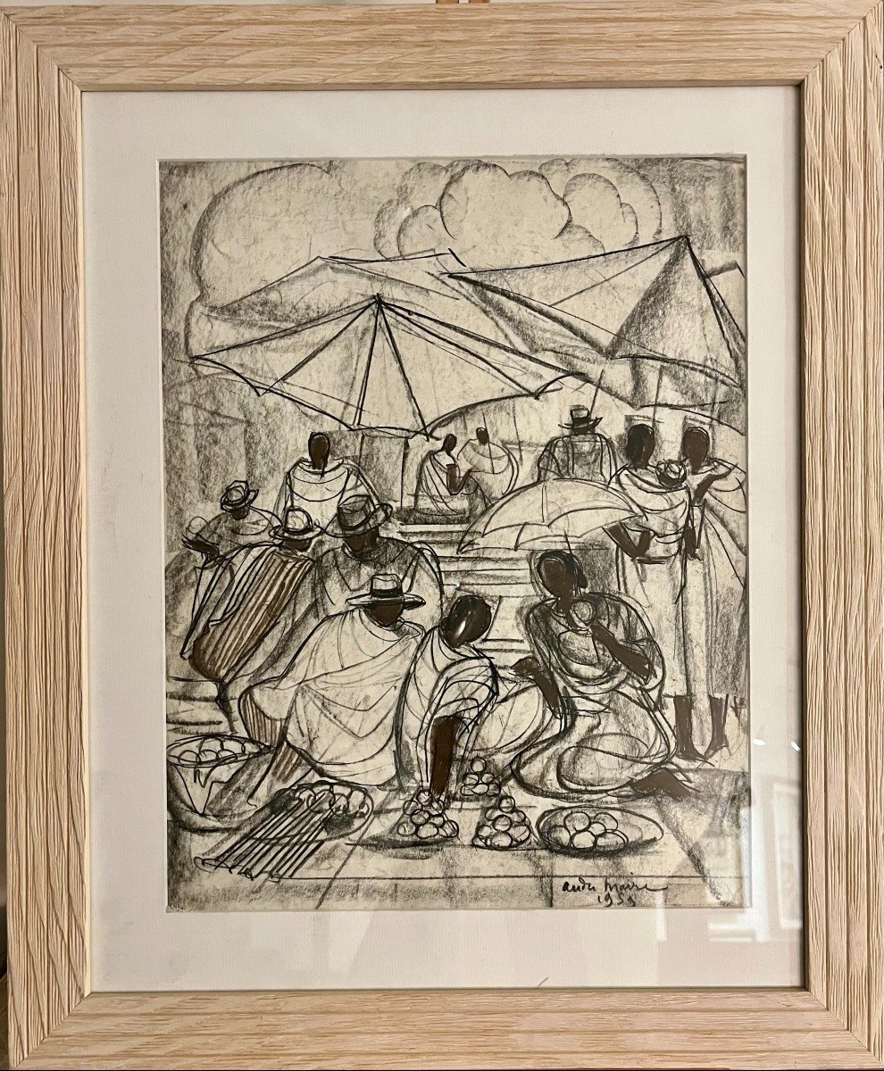 Maire André (1898-1984) Marché à Madagascar