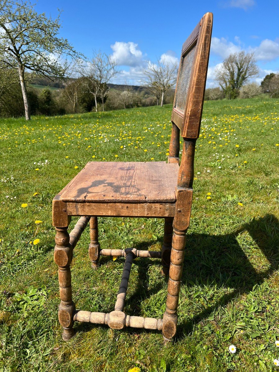 Paire De Chaises De Mariage Peinte Suédoise-photo-4