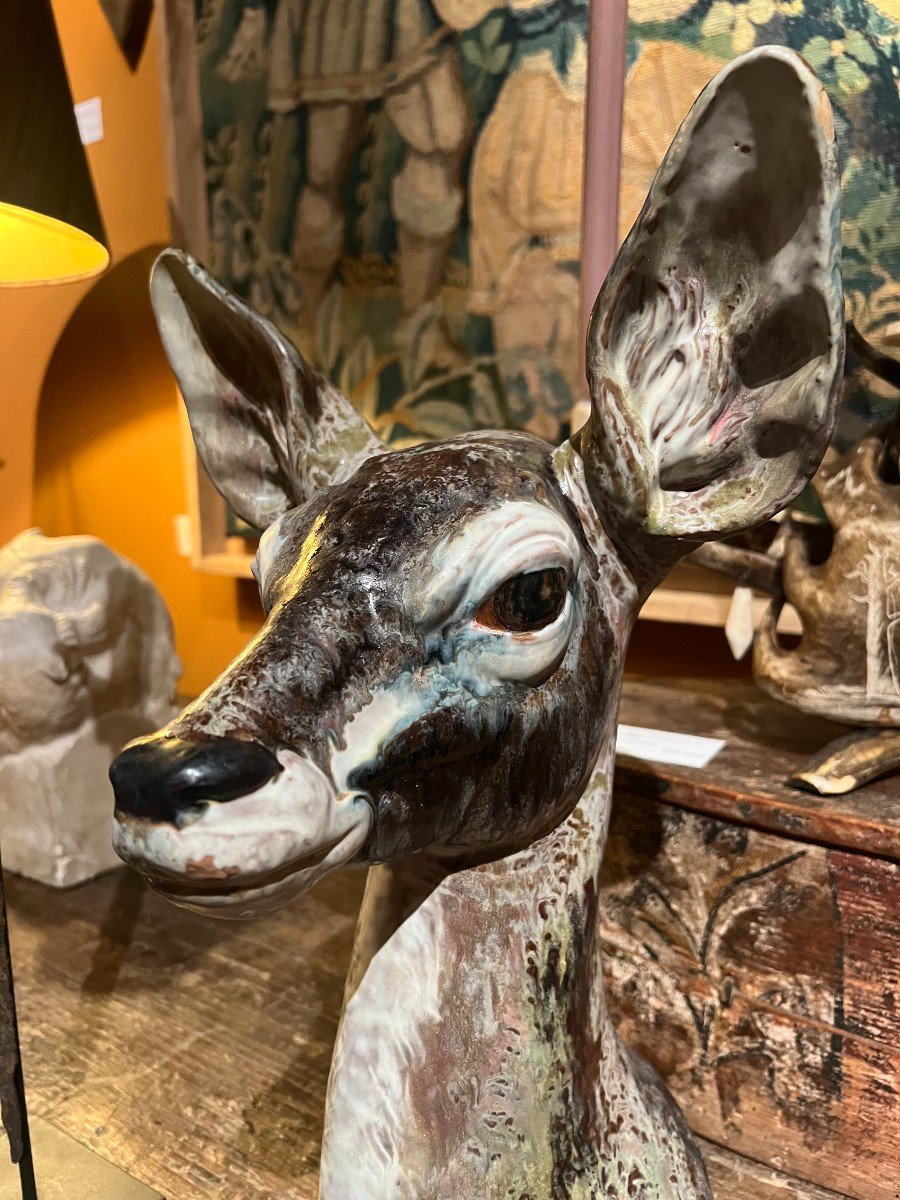 Porcelain Deer Head Sculpture-photo-4