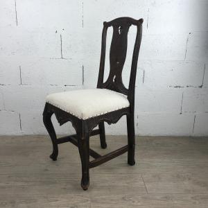 High Back Carved Wood Chair