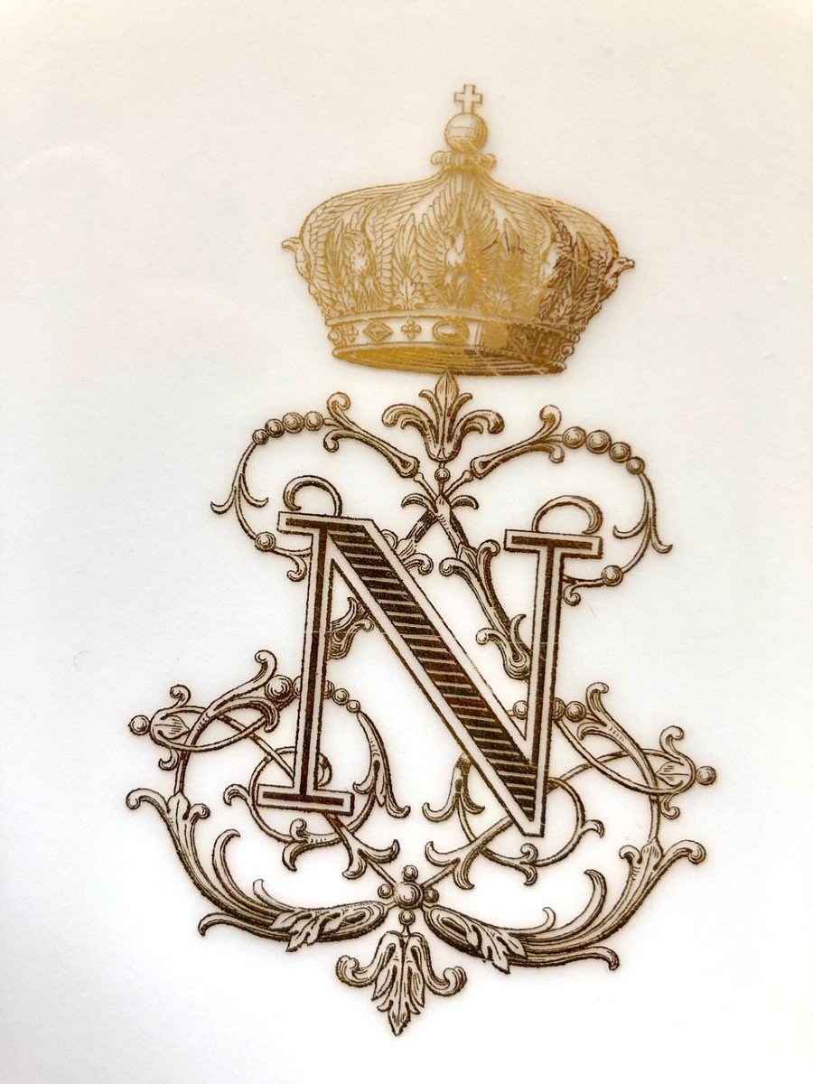 Manufacture De Sèvres, Service De l'Empereur Napoléon III, 3 Grandes Assiettes Plates -photo-2