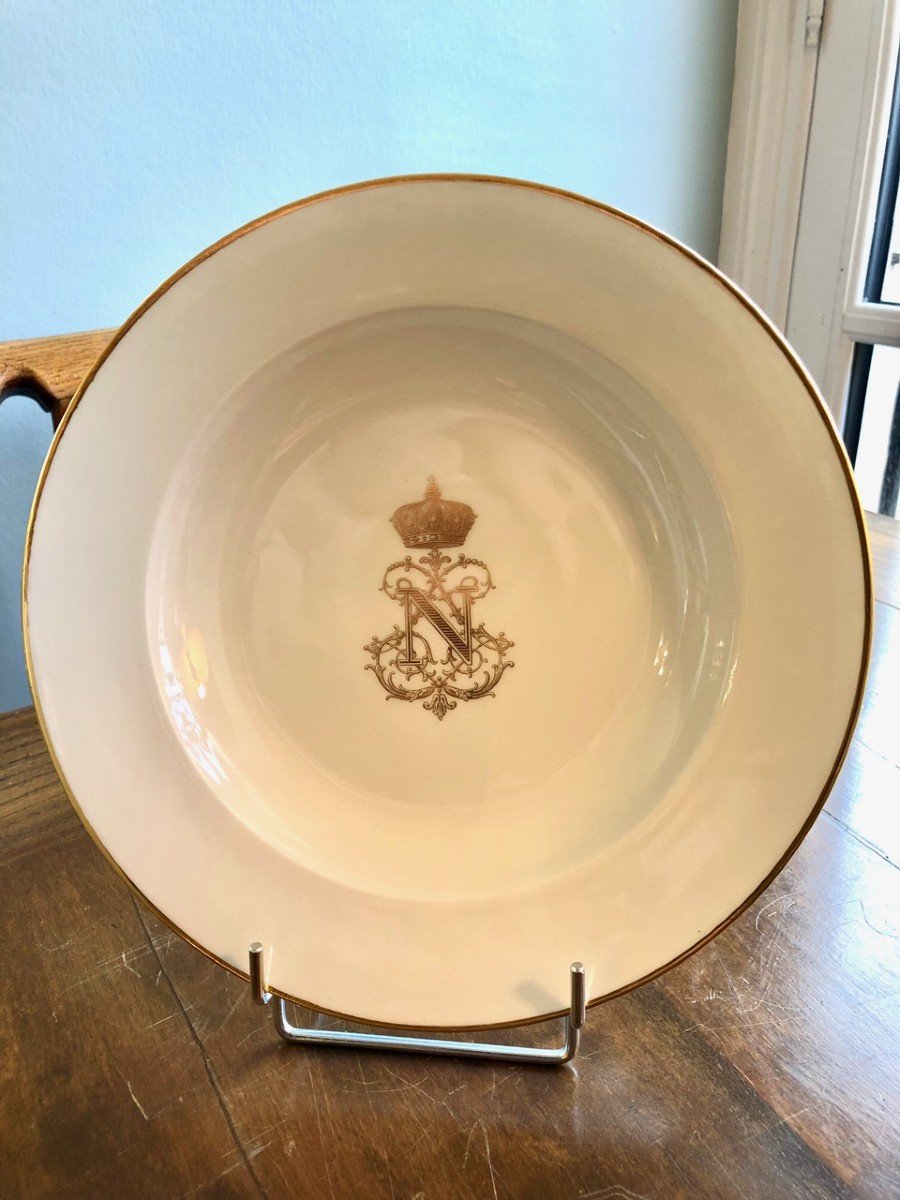 Manufacture De Sèvres, Service Of Emperor Napoleon III, 3 Deep Plates -photo-2