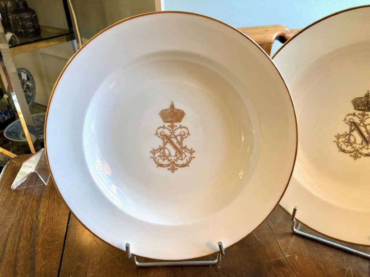 Manufacture De Sèvres , Service De l'Empereur Napoléon III , 3 Assiettes Creuses -photo-4