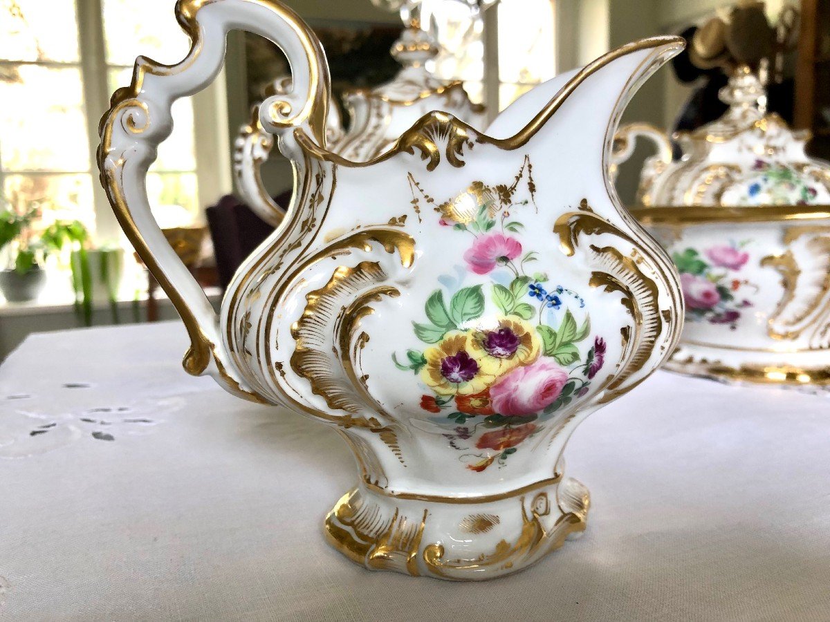 Paris Porcelain Tea Service 19th Century Napoleon III-photo-5