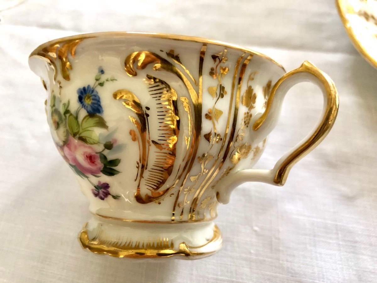 Paris Porcelain Tea Service 19th Century Napoleon III-photo-8