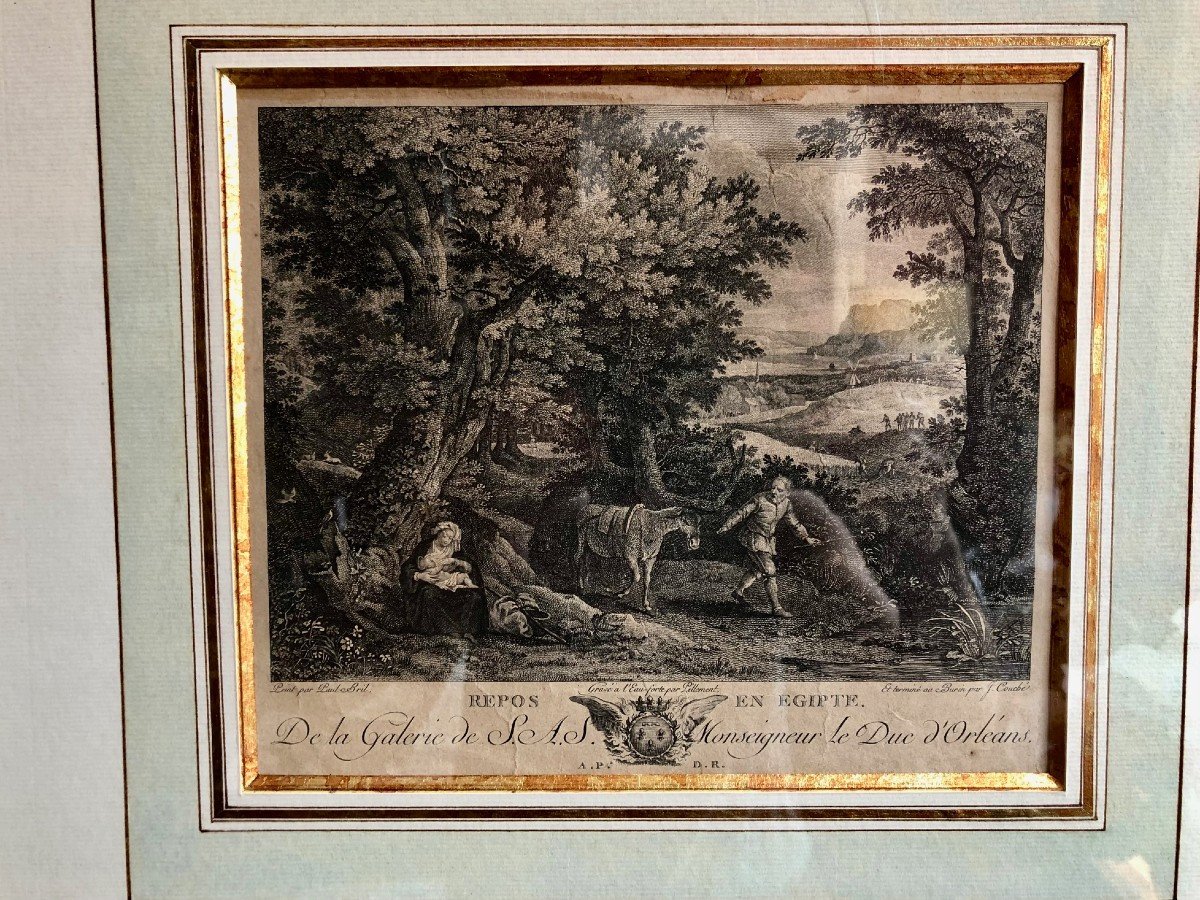 Gravure XVIIIe Gravée Par J.b. Pillement De La Galerie De S.a. Le Duc d'Orléans -photo-3