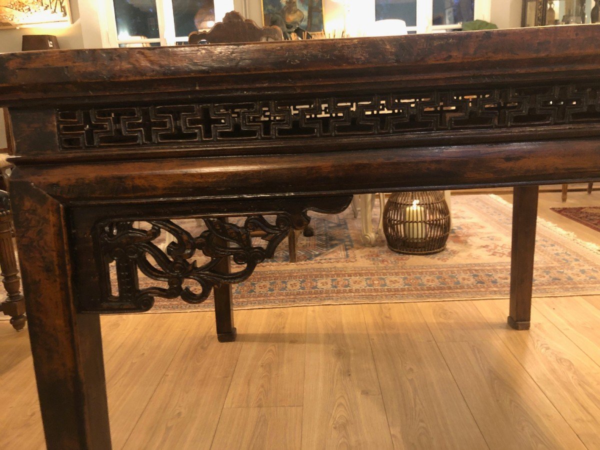 19th Century Chinese Square Table In Ironwood -photo-6