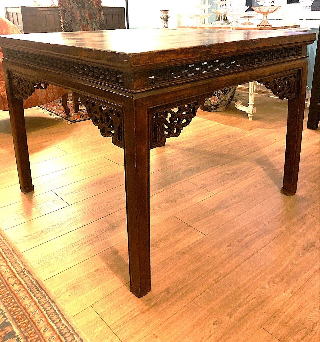 19th Century Chinese Square Table In Ironwood 