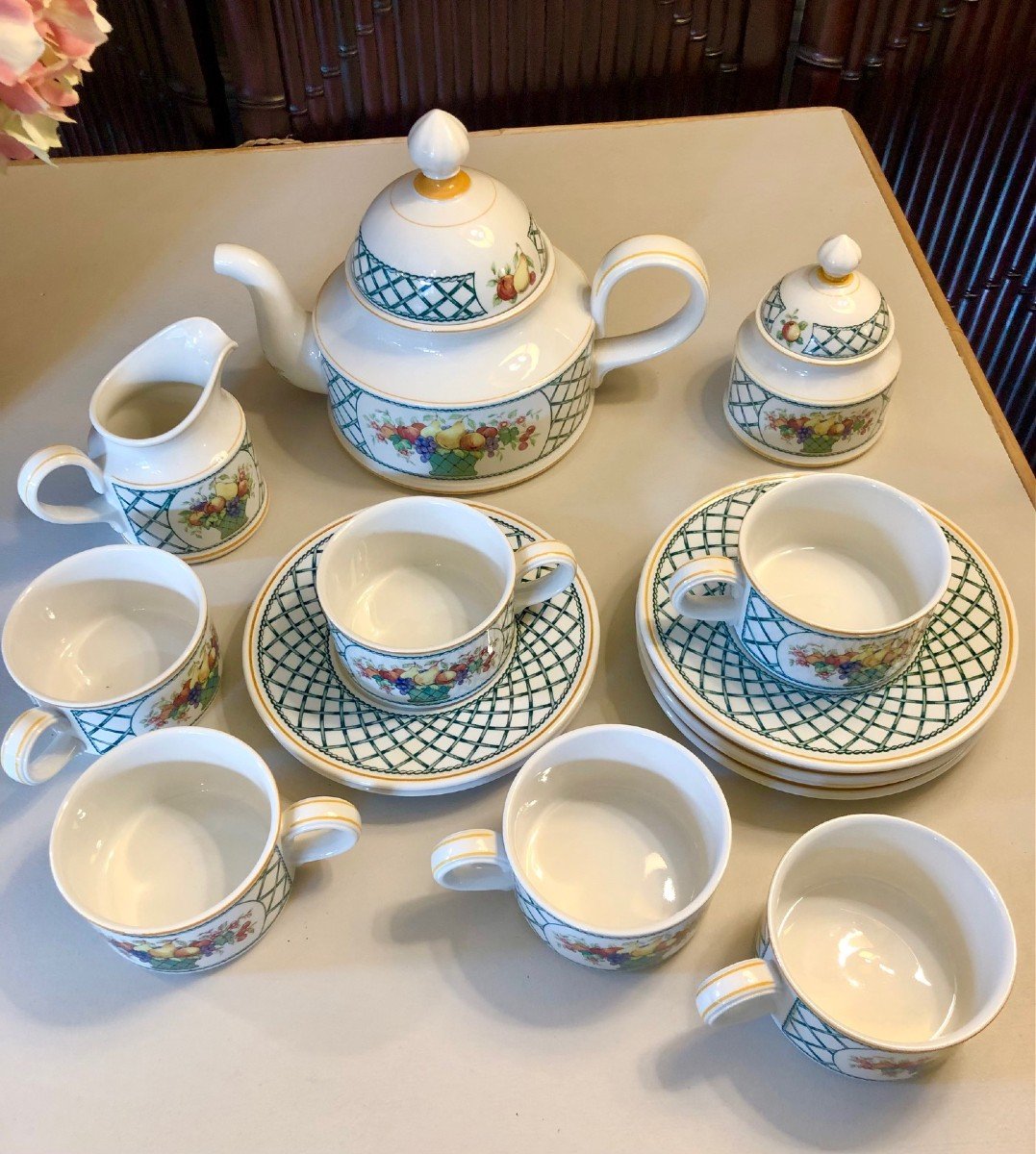 Villeroy & Boch, Basket Model, Earthenware Tea Set -photo-2