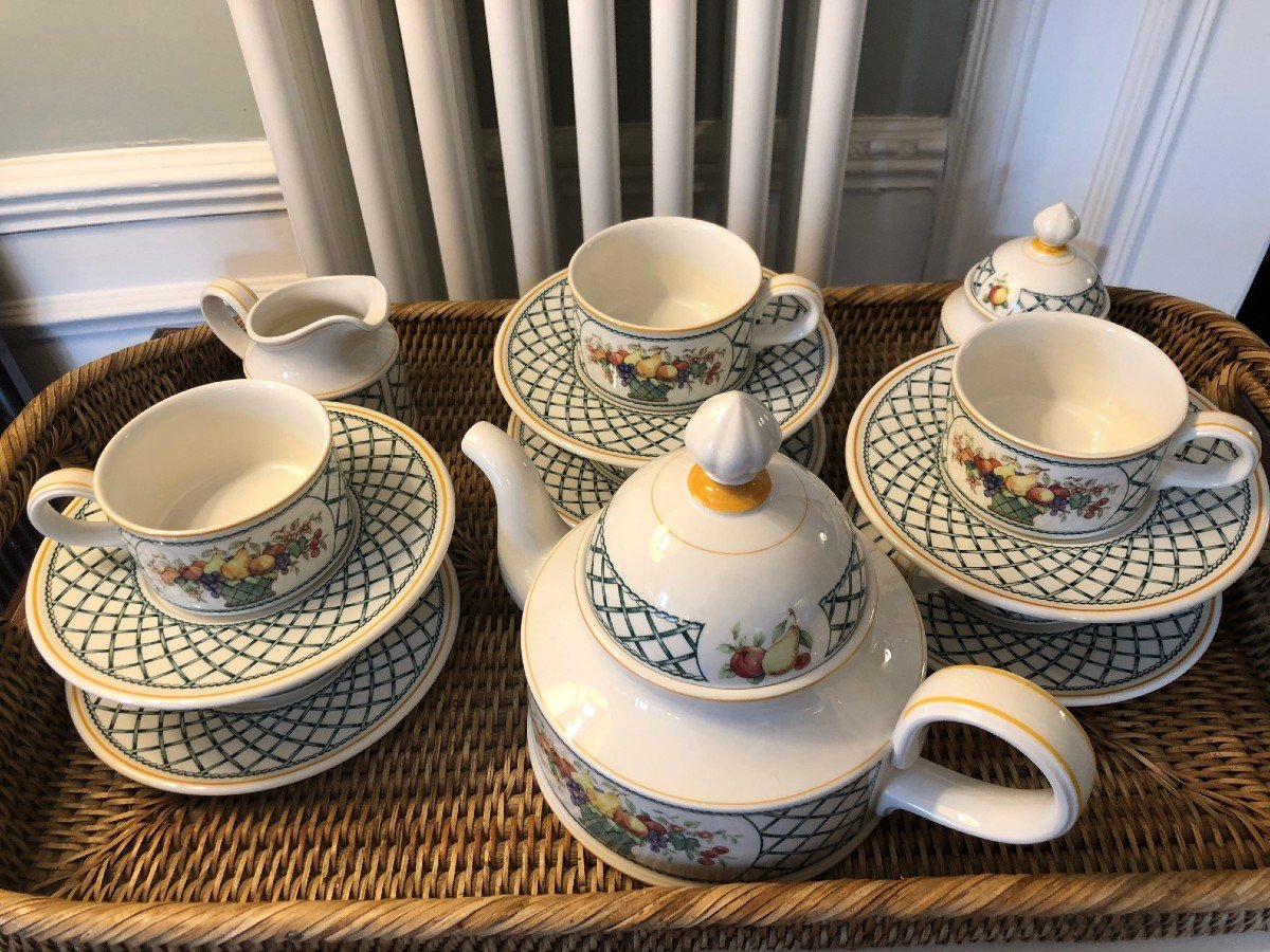 Villeroy & Boch, Basket Model, Earthenware Tea Set -photo-5