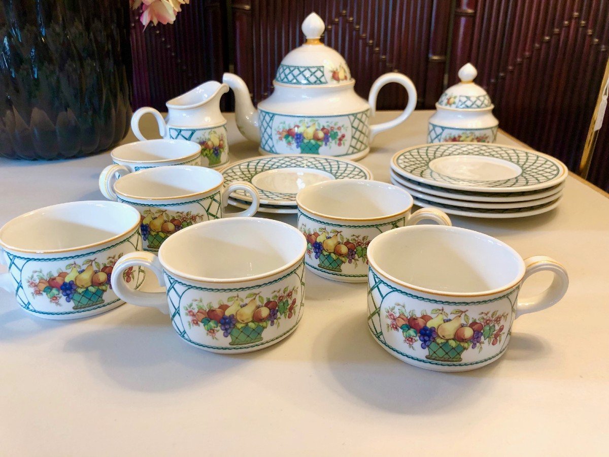 Villeroy & Boch, Basket Model, Earthenware Tea Set 