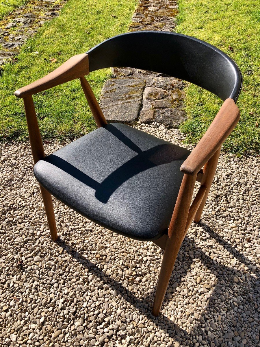 Thomas Harlev Office Chair Manufacturer Farstrup Denmark Circa 1960-photo-3