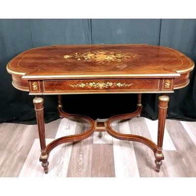 Napoleon III Period Marquetry Middle Table