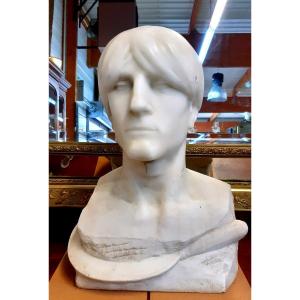 Carrara Marble Bust Victor De Haen 1900