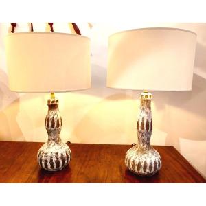 Pair Of Ceramic Lamps