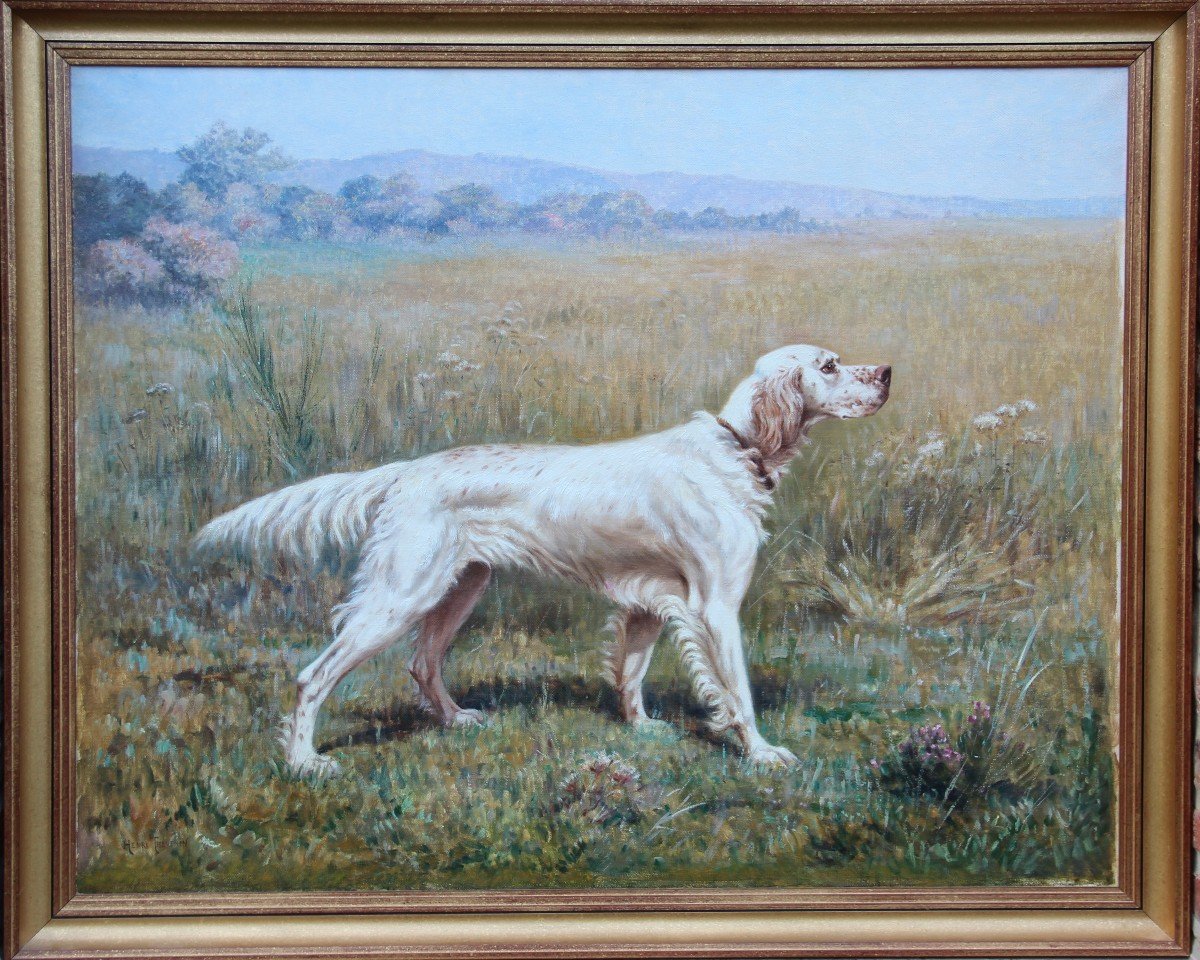 Portrait de SETTER ANGLAIS par Henri THEVENIN