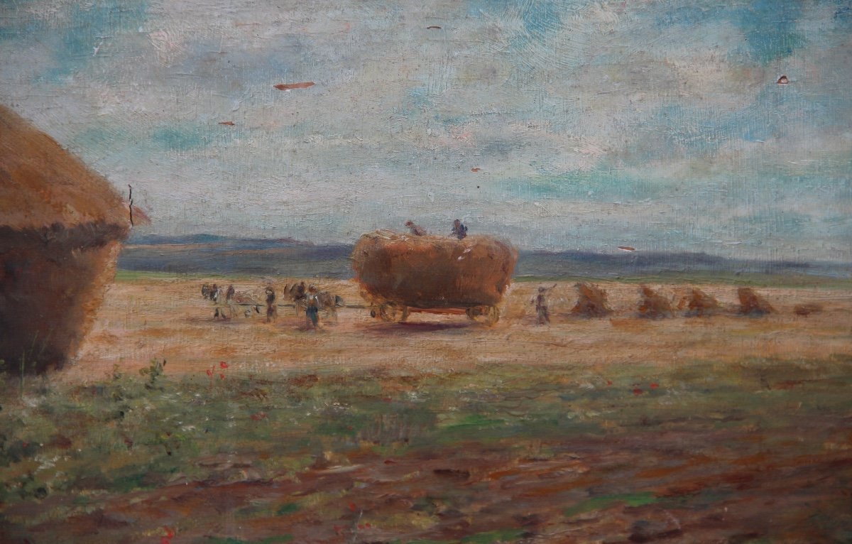 Haymaking By Lucien Lopez-silva (1862-?)