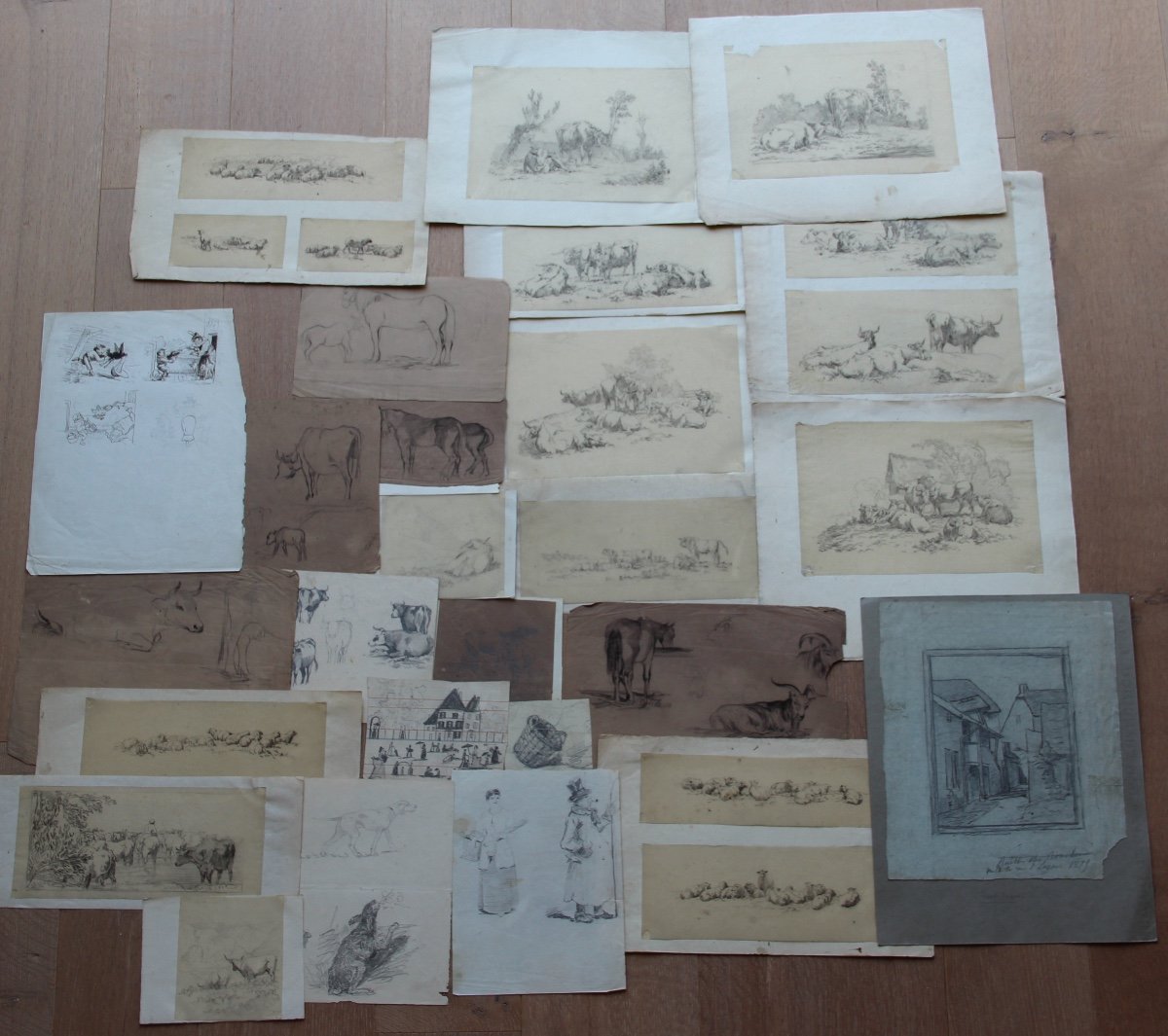 30 Drawings By René Tener (1846-1925)-photo-2