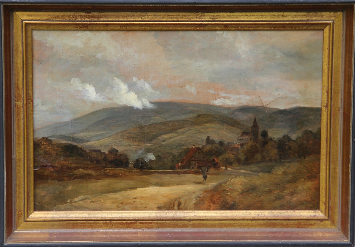 Oil On Paper By Théodore Fourmois (1814-1871)