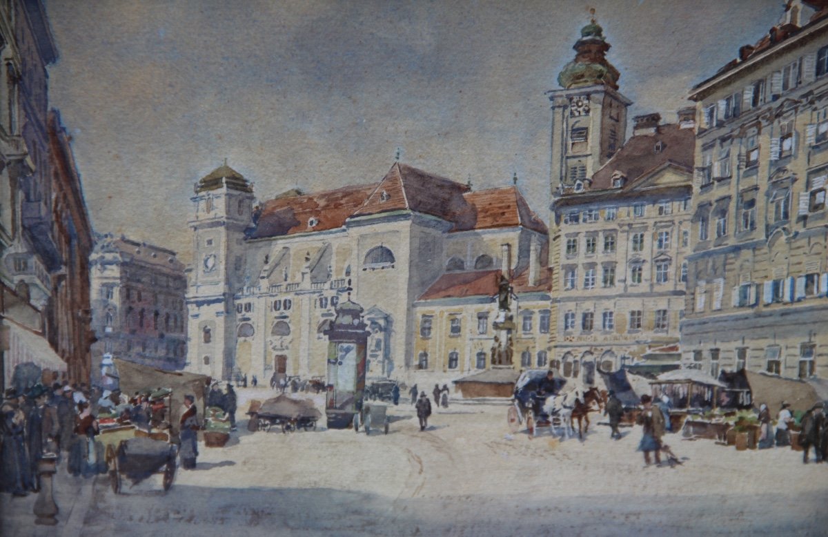 VIENNE Freyung par Hans ENZINGER (1889-1972)