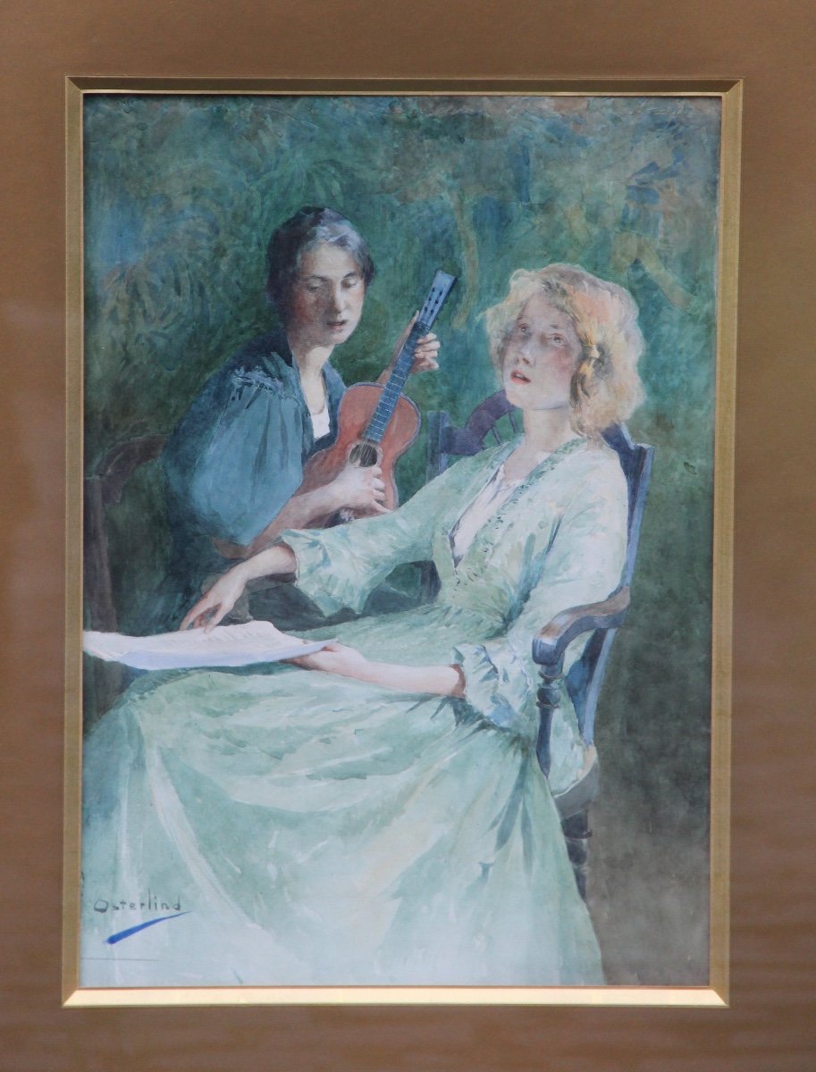 The Recital By Allan Osterlind (1855-1938)-photo-1