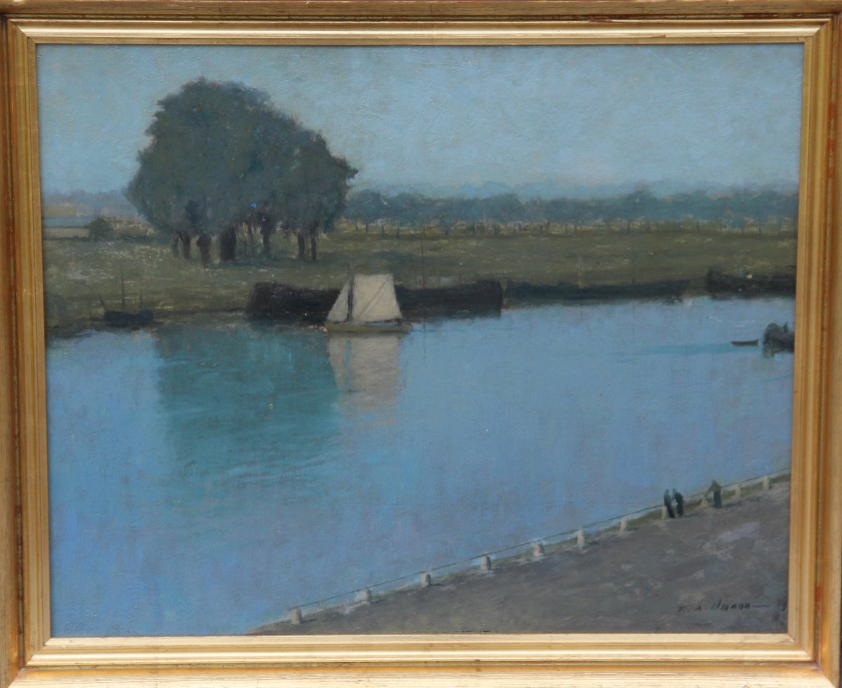 At The Water's Edge By Raoul-andré Ulmann (1867-1941)