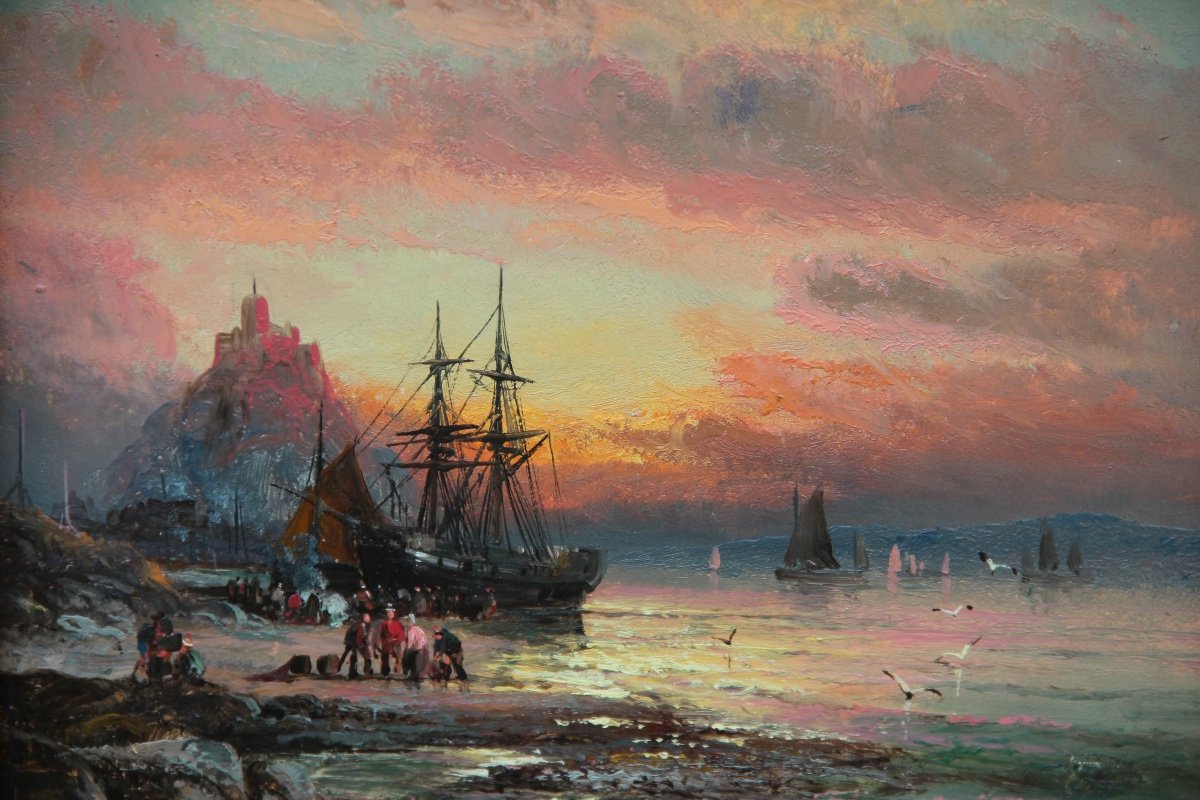 ST MICHAEL'S MOUNT par William THORNLEY (1858-1898)