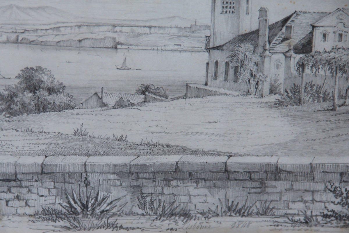 PORTUGAL vue de LISBONNE 1848-photo-1