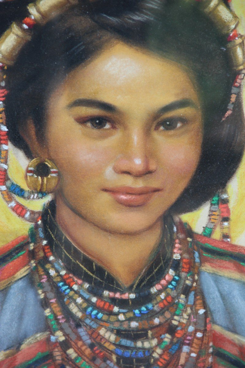 Young Filipine By Pedro Amorsolo (1926- )-photo-4