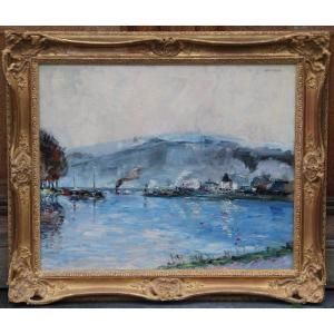 La SEINE à ST-CLOUD par Pierre THEVENET (1870-1937)