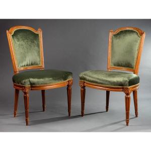 Pair Of Chaises By Jean-rené Nadal