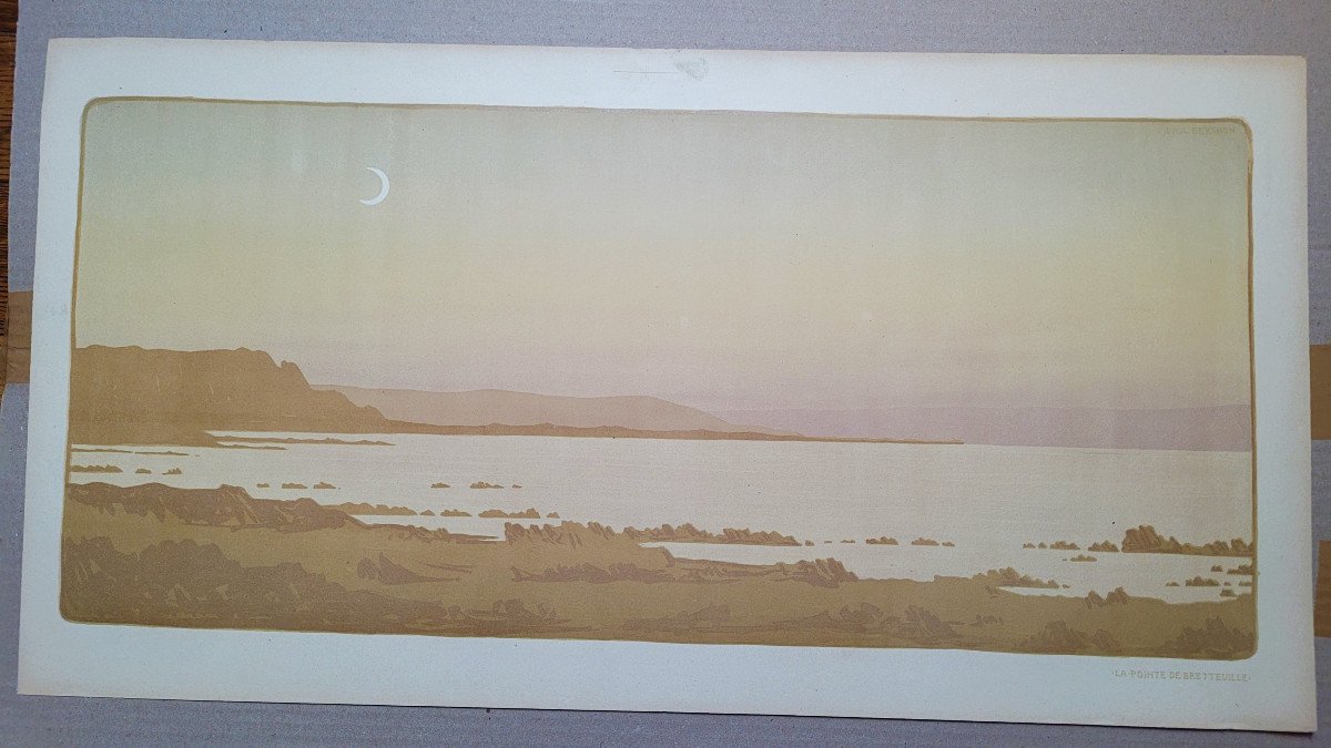 Paul Berthon (1872 - 1910) - La Pointe De Bretteville - Lithograph - Framed-photo-4