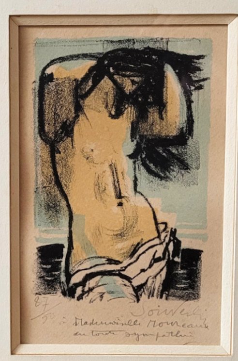 Jean Souverbie (1891-1981) - Nu Féminin - Lithographie - Signée et Dédicacée