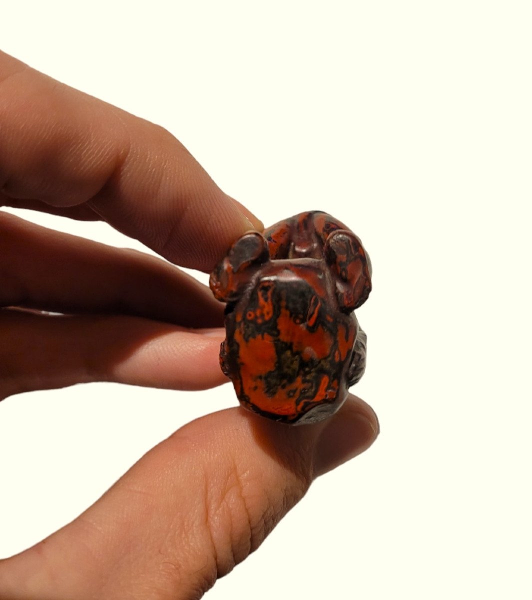 Netsuke - Polynésien Soulevant Un Rocher - Japon - XIXème -photo-4