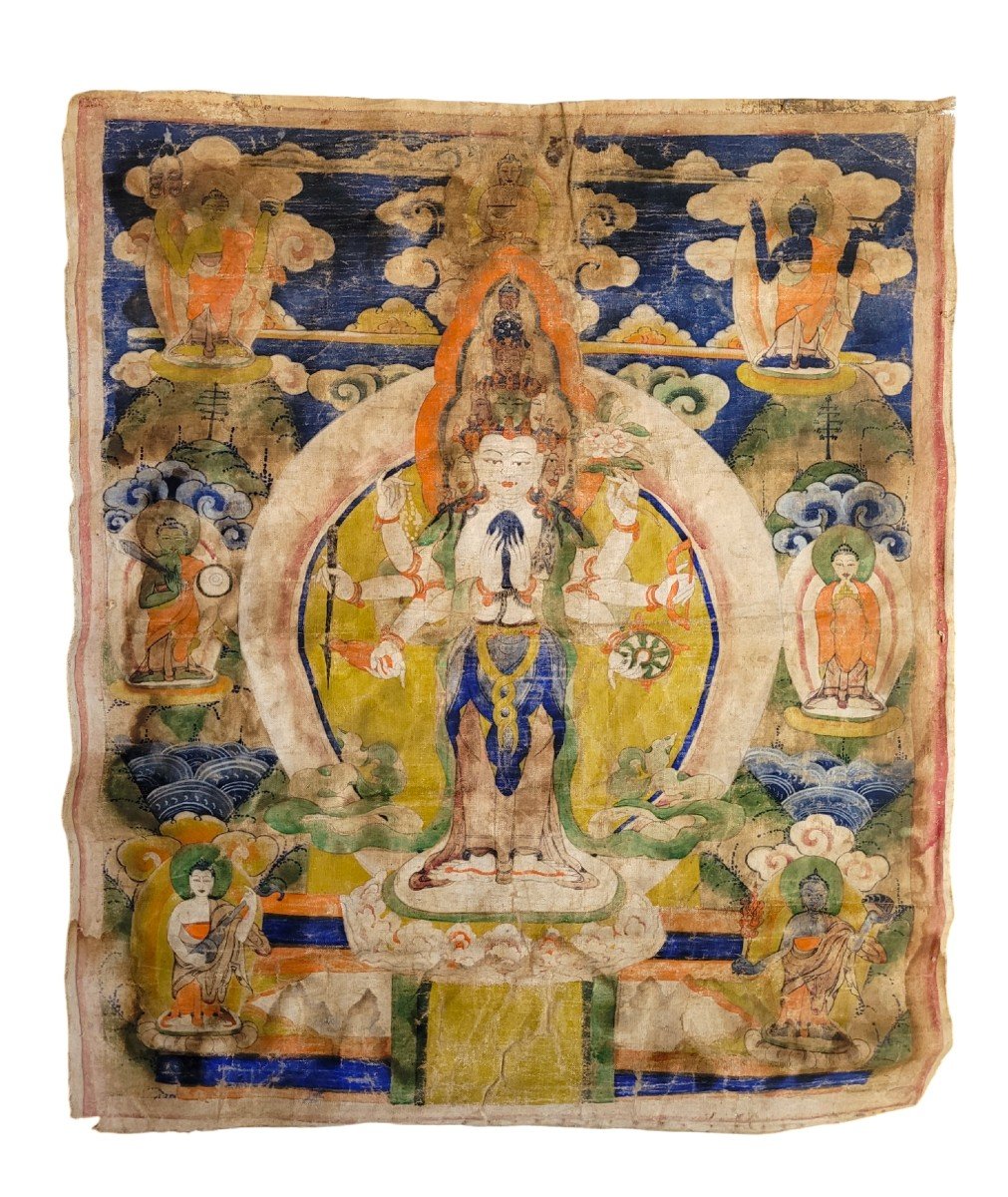 Thangka - 11-faced Avalokiteshvara - Tibet-photo-2