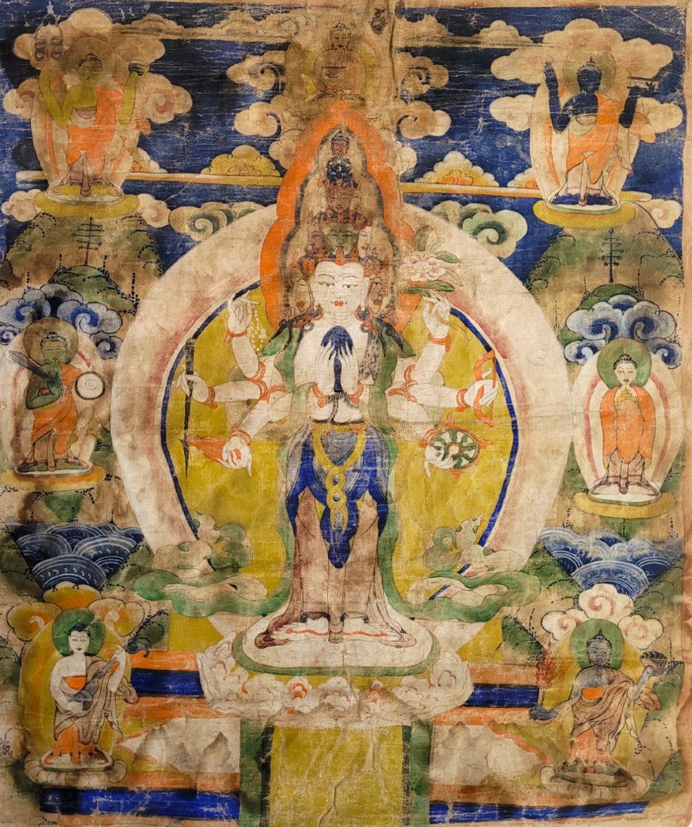 Thangka - 11-faced Avalokiteshvara - Tibet