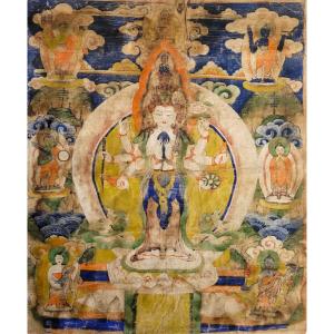 Thangka - 11-faced Avalokiteshvara - Tibet