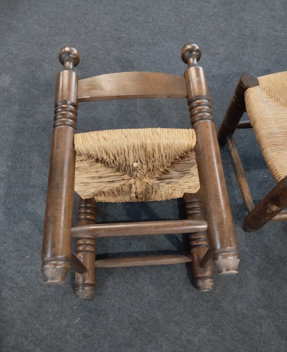 Pair Of Chairs- Brutalist - In The Manner Oh Charles Dudouyt - V. 1940-photo-4