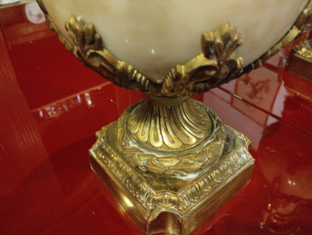 Pair Of Cassolettes - Marble And Bronze - Louis XVI - C. 1880.-photo-3