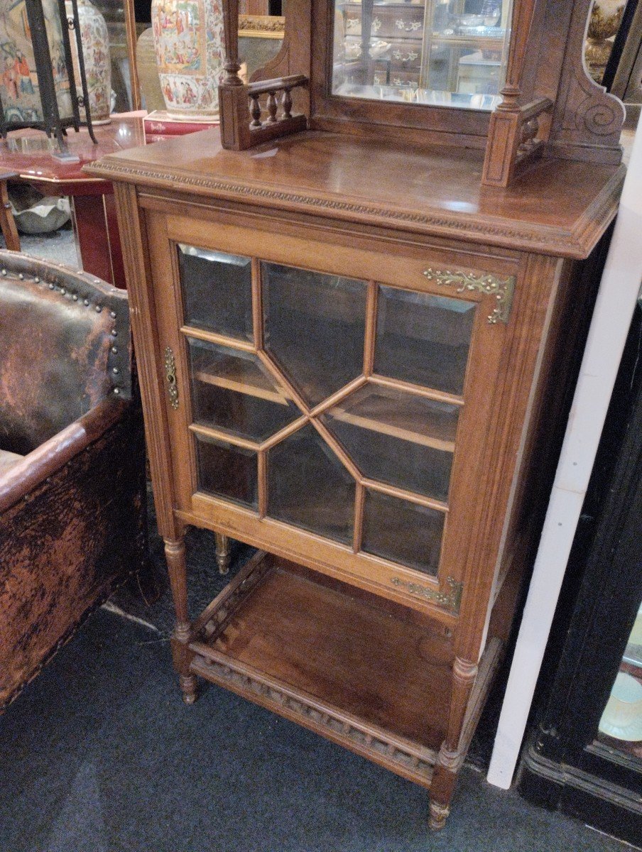 Cabinet - Walnut - Brass - C. 1900.-photo-2