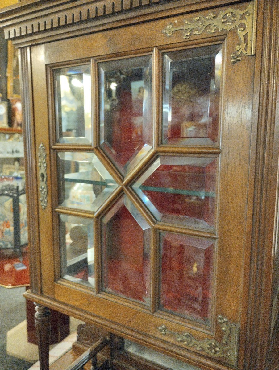 Cabinet - Walnut - Brass - C. 1900.-photo-3