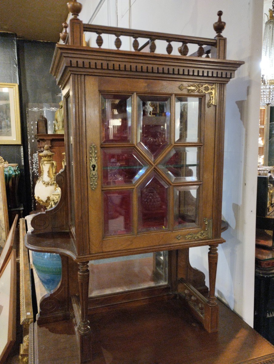 Cabinet - Walnut - Brass - C. 1900.-photo-4