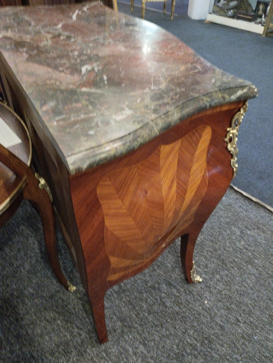 Sauteuse Chest Of Drawers - Rosewood - Louis XV - Late 19th Century.-photo-2