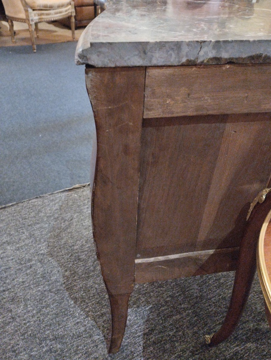 Sauteuse Chest Of Drawers - Rosewood - Louis XV - Late 19th Century.-photo-4