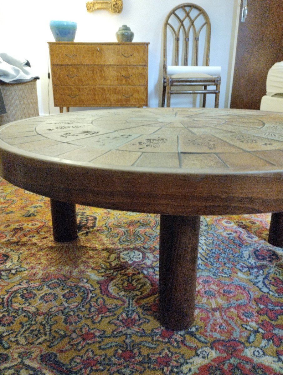 Coffee Table - Herbarium - Ceramic - Raymonde Leduc - V. 1960.-photo-4