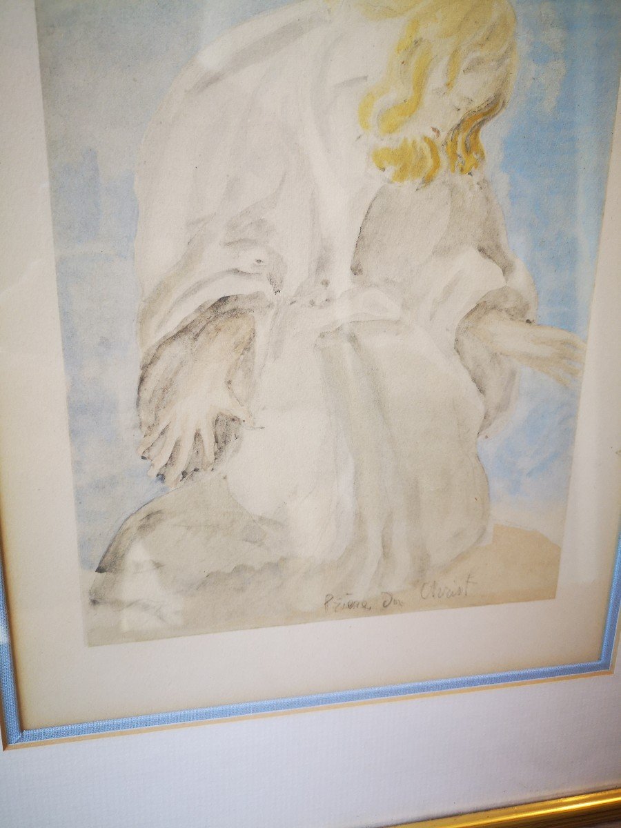 Antoine Bourdelle (d'après)- Prière Du Christ- Lithographie Signée.-photo-3