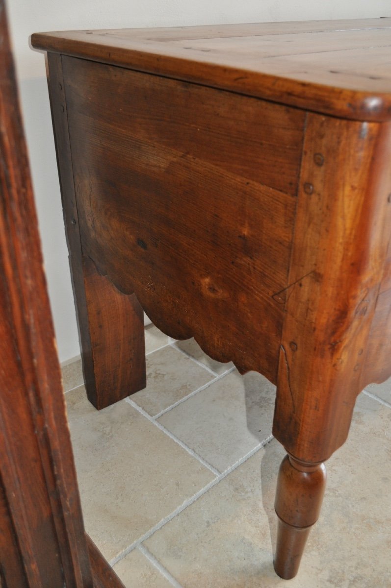 Antique Chest Or Chest In Solid Cherry Wood, 19th Century-photo-3