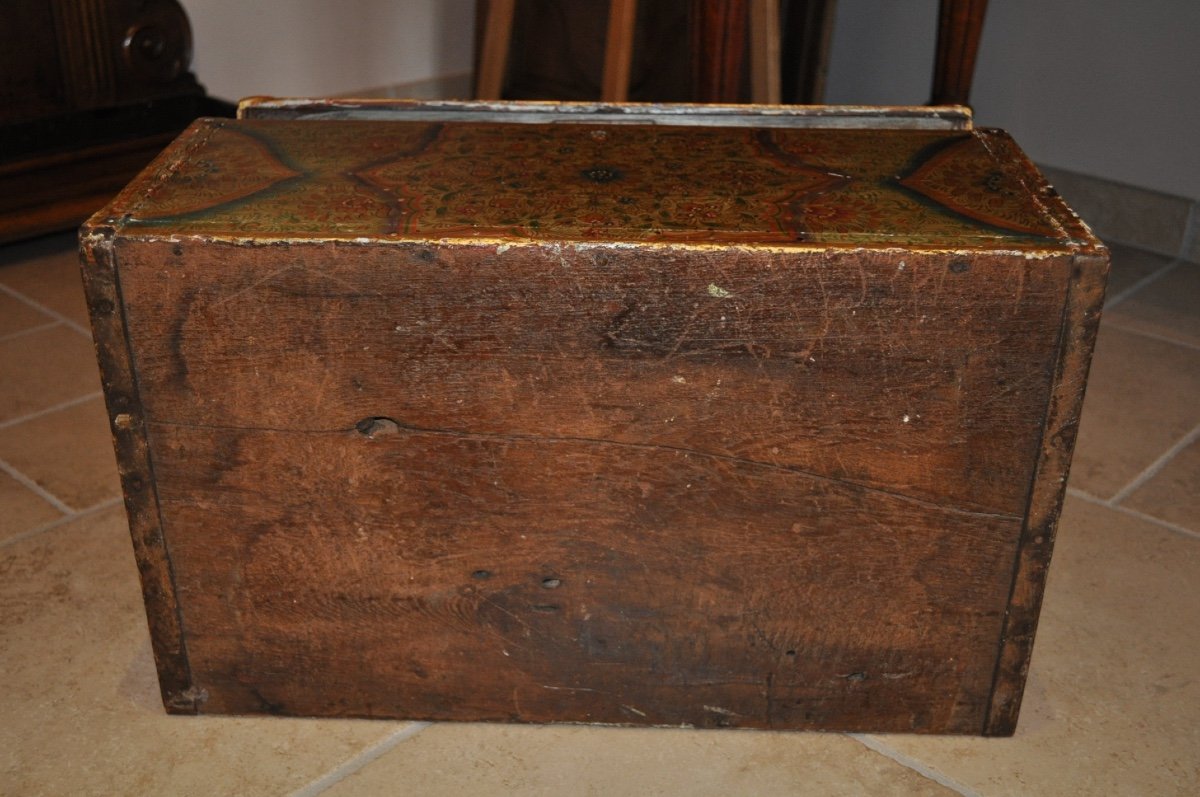 Oriental Public Writer's Chest Or Box In Painted Wood, Late 19th Century, Türkiye, Anatolia-photo-7