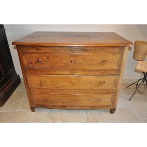 Small Old Curved Chest Of Drawers From The Louis XIV Regency Period In Oak Early 18th Century To Be Restored