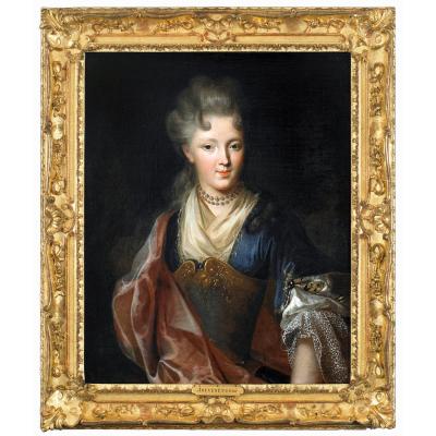 Portrait d'Une Dame De Qualité En Représentation Théatrale. Entourage De François De Troy